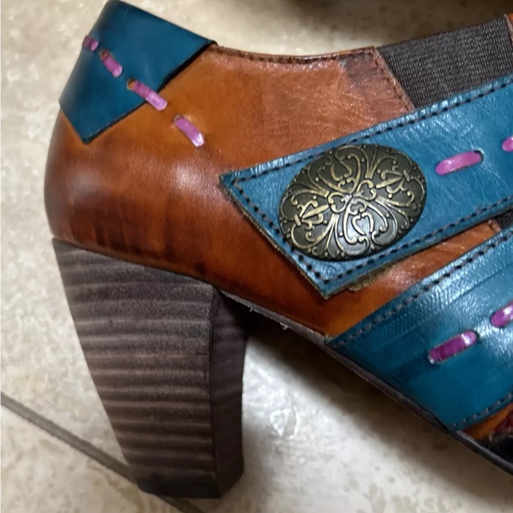Elite By Corkys Booty Pyramid Collection Sawtooth Ankle Boots Size 9 - Picture 3 of 11